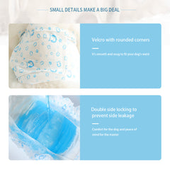 Disposable Dog Nappies Male, Male Dog Wraps, 12pcs Dog Belly Bands, Wetness Indicator, Super Absorbent, Leak-Proof, Incontinence,Stretchy Pants, 4 Size for 3 - 25kg Male Dog