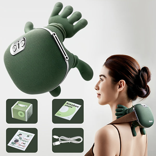 Multi-functional Shoulder And Neck Massager, Full-body Massage Device with Heating Function, Effectively And Relaxes Muscles, Massages Shoulders, Back And Legs, Comfortable Electric Acupoint Massager, USB Charging, Long Battery Life