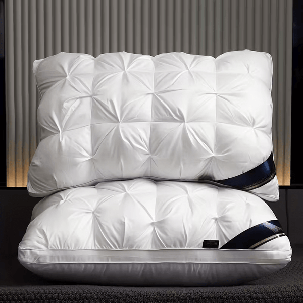2pcs Luxury Neck Support Pillow - Five-Star Hotel Pillow Quality, High-Density Non-Collapse Core-Comfortable Relax, Deep Sleep Pillows
