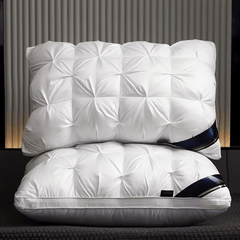 2pcs Luxury Neck Support Pillow - Five-Star Hotel Pillow Quality, High-Density Non-Collapse Core-Comfortable Relax, Deep Sleep Pillows