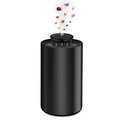 Hydrocarbon-free essential oil diffuser - Wireless aromatherapy diffuser - Car aroma diffuser with timer function and 3 spray modes - Black aluminum alloy material
