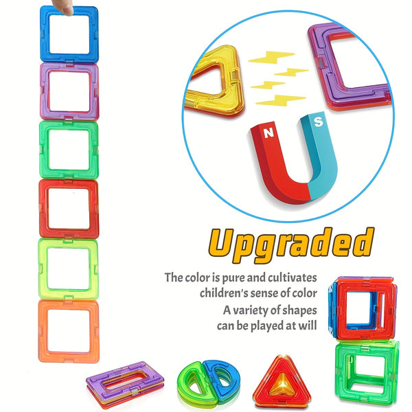 DIY Magnetic Building Blocks, Large STEM Construction Toy Set