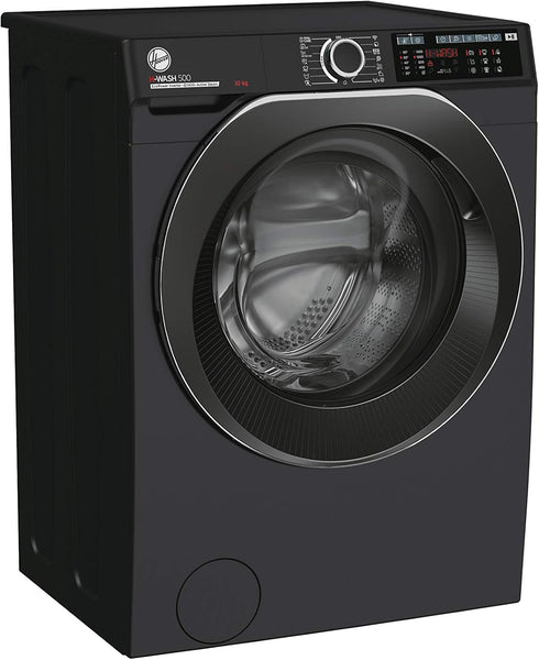 Hoover H-WASH 500 10Kg Freestanding Washing Machine, 1400 RPM, a Rated, Eco‑Power Inverter Motor, Hon App, 60 Programmes, Care Dose, Power Care System, Black, 60X59X85 Cm ‑ HW 410AMBCB/1-80
