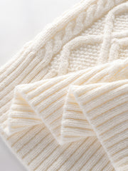 2025 Winter American Stand-Up Collar Half-Zip Knit Aran Sweater Mr. Pony Knitwear Pullover Card