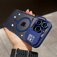 Phone Case: Magnetic Foldable Invisible Bracket Phone Case with Lens Protection Film for iPhone 17 16 15 14 13 12 11 Pro Max 17Air Wireless Charging Cover Fall Resistant Protective Case