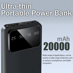 10000/20000mAh Large Capacity Portable Power Bank | Suitable for Charging Android Electronics/Mobile Phone Devices, Equipped with LED Display, Dual Output Ports, Multiple Colors to Choose From, USB Type-A Connector, Lithium Polymer Battery