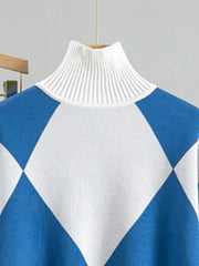 Women's New Autumn/ Winter Casual Check Pattern Sweater Set - Style Trendy Two-Piece Outfit, Perfect for Spring/ Autumu/ Winter