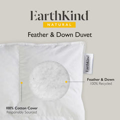 Earthkind™ Recycled Feather & down 4.5 Tog Duvet, in 4 Sizes