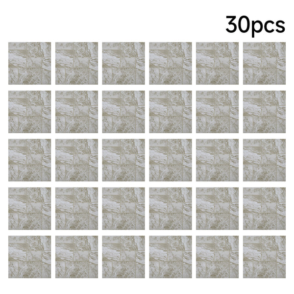 LIFE IDEAS Set of 10/30pcs Marble Effect PVC Floor Tiles - 12