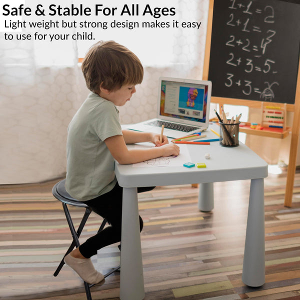 Standard Folding Stool – Durable & Compact Seating Solution Foldable Lightweight Portable - Available in Black or White