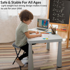 Standard Folding Stool – Durable & Compact Seating Solution Foldable Lightweight Portable - Available in Black or White