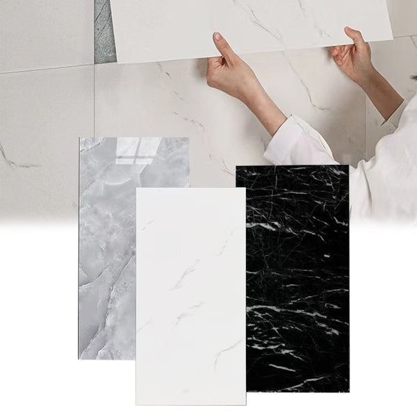 12/24/36pcs Contemporary Marble Pattern Self-Adhesive Wall Stickers - Waterproof & Oil-Resistant &Glossy Finish, Easy Peel & Stick for Kitchen, Bathroom, Glass, Walls - Removable Modern Home Decor, Bathroom Wall Stickers, Kitchen Decor, Easy install Decal