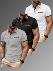 3pcs Set of New Men'S Casual Office Administrative Shirts
