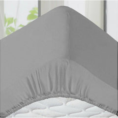 4B 40CM Extra Deep Fitted Sheets with All Around Elastic, Secure Fit for Thick & Pillow Top Mattresses, Wrinkle Resistant Bedding for Everyday Use, Easy Wash & Quick Dry, Smooth Finish for Modern Bedrooms, Durable Long Lasting Mattress Cover, Multiple Siz