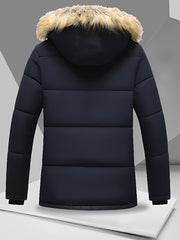 Winter Full Body Fleece Thickened Warm Coat Lamb Windproof Sleeve Jacket Men'S Multi-Pocket Jacket Men'S Outerwear