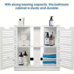 White Bathroom Cabinet, Waterproof Toilet Storage Cupboard Shelf Floor Standing Toilet Silm Shelf Storage Rack with Drawer Space Saver Organizer for Living Room Bedroom Kitchen Hallway 17 X 22 X 56Cm