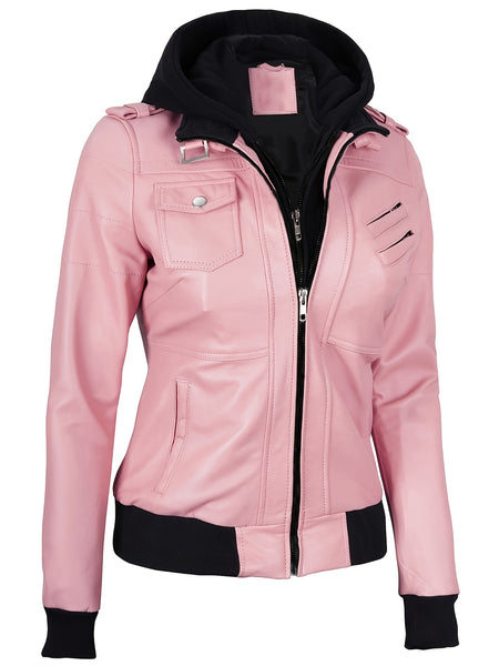 Autumn/winter 2025 Item, Elegant and Sexy Women's PU Jacket, Ladies' Faux Jacket with Detachable Hood