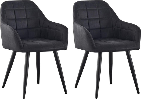 mcc direct 2x Faux Matte Suede Leather Dining Chairs Accent Chairs home & restaurants Adrian