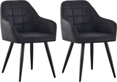 mcc direct 2x Faux Matte Suede Leather Dining Chairs Accent Chairs home & restaurants Adrian