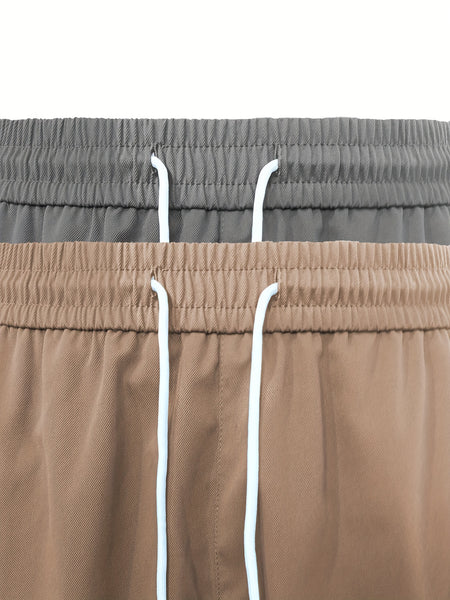 2pcs Men's Cargo Pants - Multifunctional Pockets, Adjustable Drawstring, Suitable for Everyday Casual and Formal Wear in All Seasons - Great Birthday/Christmas Gift - Machine Washable and Durable, a Must-have for Outdoor Enthusiasts