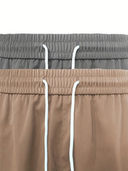 2pcs Men's Cargo Pants - Multifunctional Pockets, Adjustable Drawstring, Suitable for Everyday Casual and Formal Wear in All Seasons - Great Birthday/Christmas Gift - Machine Washable and Durable, a Must-have for Outdoor Enthusiasts