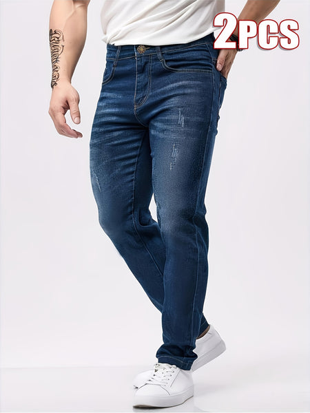 Men'S Skinny Jeans 2pcs Set