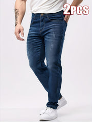 Men'S Skinny Jeans 2pcs Set