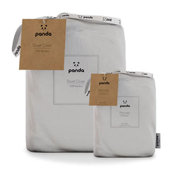 Panda 100% Bamboo White Duvet Cover Set, Single