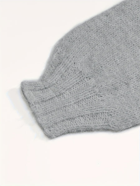 A Soft And Cozy Short Sweater with a Laid-Back Vibe, Perfect for Versatile Styling