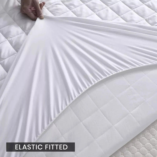 4B Quilted Waterproof Mattress Protector Extra Deep 30cm with Quilted Top Layer and All-Around Elastic, Designed for Stable Mattress Fit and Easy Maintenance, Suitable for Home Use, Guest Rooms and Let Properties, Available in Single Small Double 4FT Doub