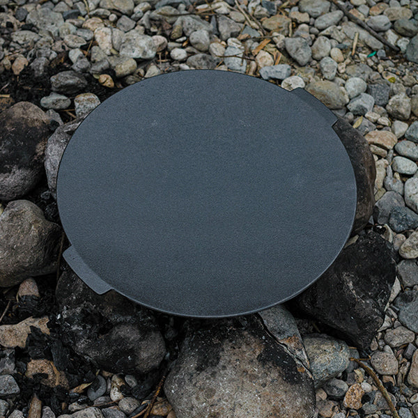 1PC Heavy-duty Cast Iron Tripod Barbecue Tray, Round Barbecue Tray Grill, Multi-functional Cast Iron Tray, Suitable for Various Scenarios Such As Campfires, Picnics and BBQs.