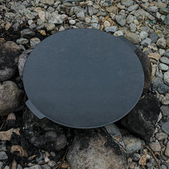 1PC Heavy-duty Cast Iron Tripod Barbecue Tray, Round Barbecue Tray Grill, Multi-functional Cast Iron Tray, Suitable for Various Scenarios Such As Campfires, Picnics and BBQs.