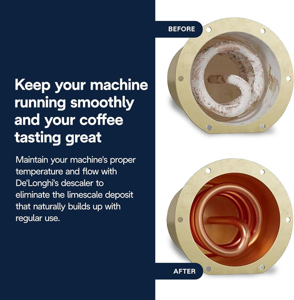 De'Longhi Ecodecalk Descaler DLSC500, 5 Decalcification Doses, Coffee Machine Descaler, Coffee Machine Maintenance Accessory, Plant-Based Ingredients, Bottle with 5 Doses, 500Ml