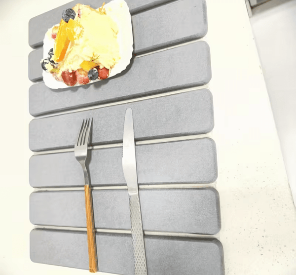 Stone Kitchen Countertop Drain Mat, Foldable Diatomaceous Earth Dish Drain Mat, Suitable for Bowls, Plates, And Cups, 40 X 30 Cm