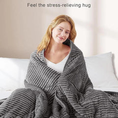 Chunky Cord Throw Blanket Ribbed Faux Fur, Thick Fleece Blanket Throws Decorative Winter Warm Blanket Ultra Soft Warm Sofa Throw Blanket for Bedroom Living Room UK Free Shipping
