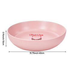 Black/Pink Round Washbasin, 400*400*110MM, includes drain assembly, elegant and stylish home decor washbasin, easy to clean, suitable for bathrooms, hotel restrooms, and balconies.