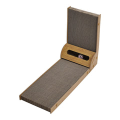 L-Shaped Cat Scratching Tower, 60cm Tall Scratching Pad, Multi-Functional Scratch Post with Lounging Platform, Multi-Angle Vertical/Horizontal Scratching Surface for Adult Cats, 40*25*60cm