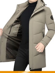 Pearson OBM Men's Long Hooded Windproof Thermal Insulated Padded Coat