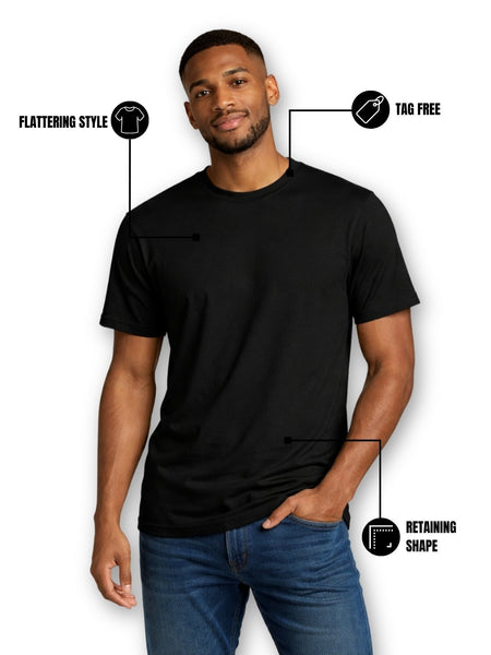 5 / 10 Pack Men'S Cotton T-Shirts – Super Soft Breathable Stretch Tees – Durable Comfort Fit Casual, Work or Sports Men'S Tops Multipack – Local UK Shipping