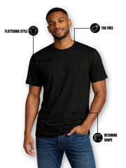5 / 10 Pack Men'S Cotton T-Shirts – Super Soft Breathable Stretch Tees – Durable Comfort Fit Casual, Work or Sports Men'S Tops Multipack – Local UK Shipping