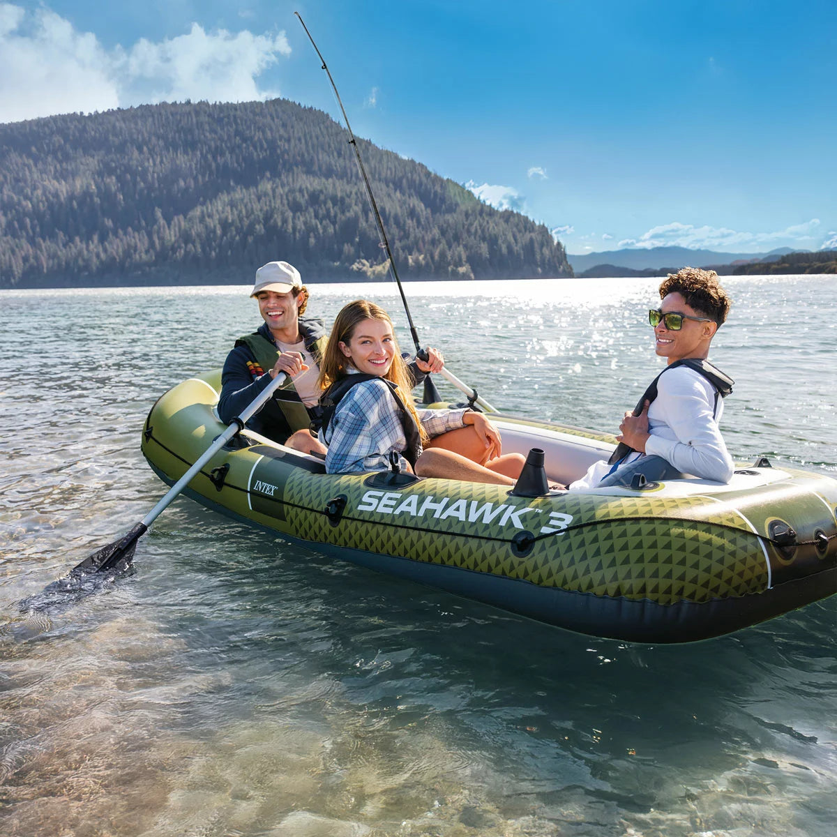 Intex Seahawk™ 3 Person Inflatable Boat Set