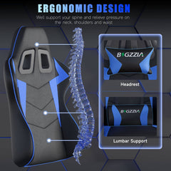 GartistGo Ergonomic Gaming Chair - Gamer Chairs with Lumbar Cushion + Headrest, Height-Adjustable Office & Computer Chair for Adults, Girls, Boys (Without footrest)