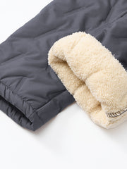 Men's 2pcs Casual Set: Fleece-Lined Thickened Jacket and Pants. Heavyweight Winter Sportswear with Zippered Cardigan Jacket, Fleece-Lined Warm Outerwear, Lamb's Lining. Matching Couple's Outfit for Men and Women. Leak-Proof Top and Pants with Elastic