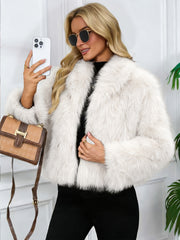 Faux Winter Warm Fashion Plush Top Short Coat for Women