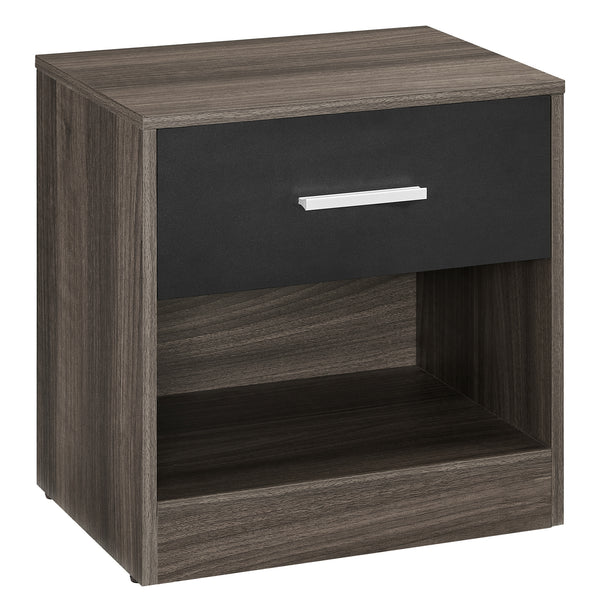 Bedside Table, Side Table with Drawer, Handle, Open Compartment,Easy Assembly, Perfect for Living Room or Bedroom