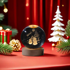3D Galaxy Crystal Ball Night Light Warm White LED Light Base Living Room Bedroom Home Decoration Lamp Halloween Christmas Lights
