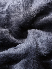 Men's Winter Fleece-Lined Hooded Jacket, with Letter Print for Outdoor Sports & Travel