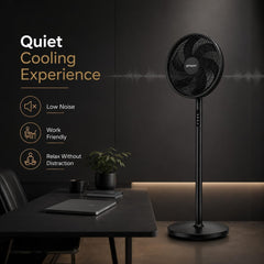 EPISENT 3-in-1 16 Inch Pedestal & Desk Fan with Remote Control – Adjustable Height 65-125cm, 3 Speed Settings, 9H Timer, Oscillating Cooling Fan for Home, Office & Bedroom
