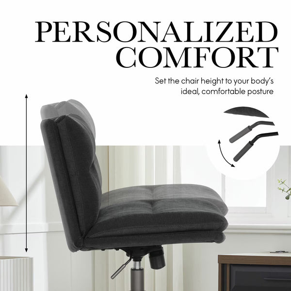 Elle Decor Gracie Criss-Cross Wide Office Chair in 2 Colours