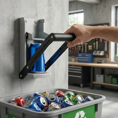 Heavy-Duty Wall-Mounted Can Crusher – 16oz/500ml with Non-Slip Handle